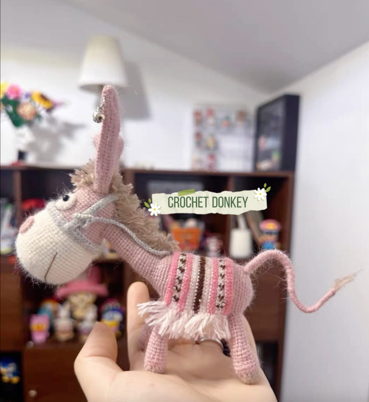 Crochet Donkey/Artificial Mink/17~27(including tail) cm/6.7~10.6(including tail) inch