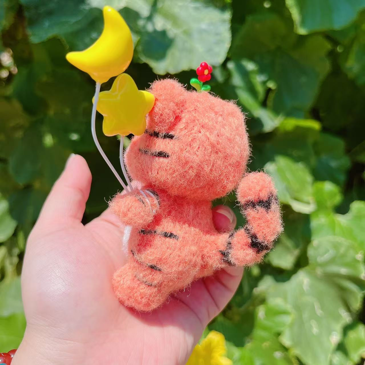 Crochet Tigger/Fluffy Yarn(9 cm/3.5 inch)