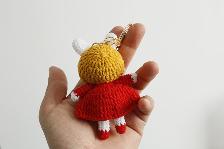 Bunny with Red Skirt Keychain