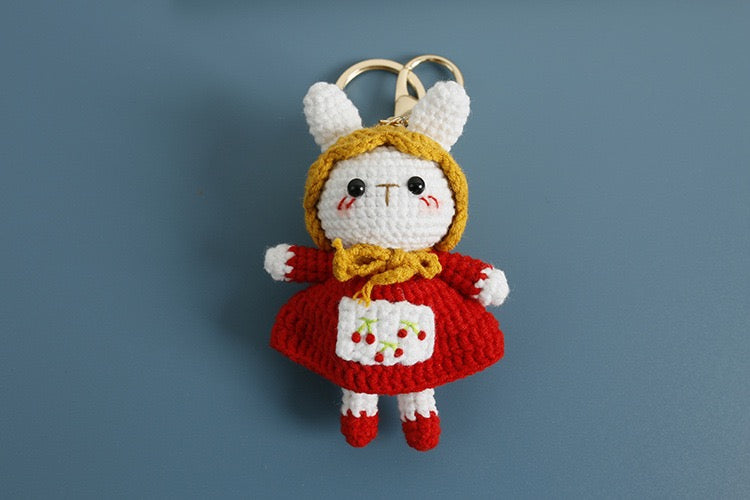 Bunny with Red Skirt Keychain