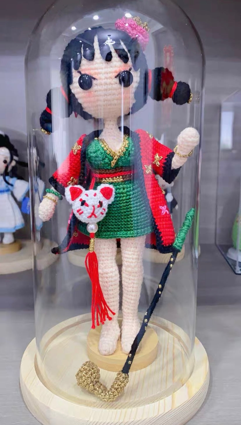 Crochet Fox Girl/Mini Girl(22 cm/8.7 inch)