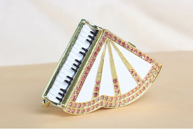 Hand Enameled Jewelry Box- Piano(6.5*6*3.5 cm/2.6*2.4*1.4 inch;0.149 kg/5.3 oz)