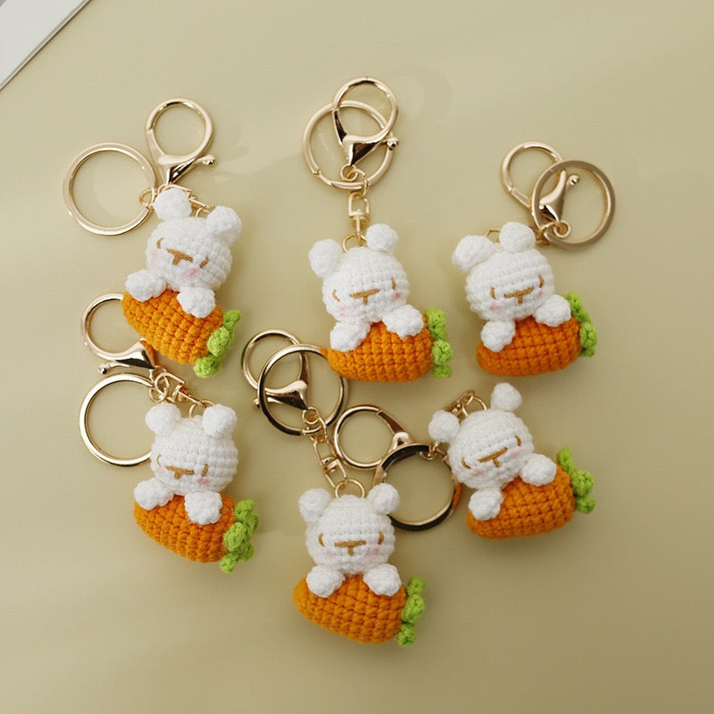 Bunny with Carrot Keychain