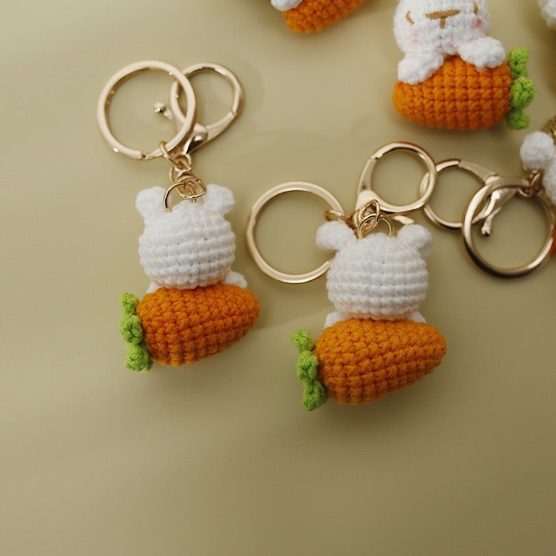 Bunny with Carrot Keychain