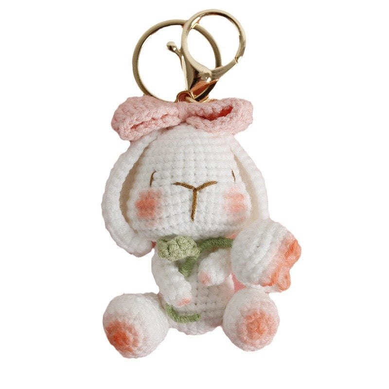 Bunny with Tulip Keychain