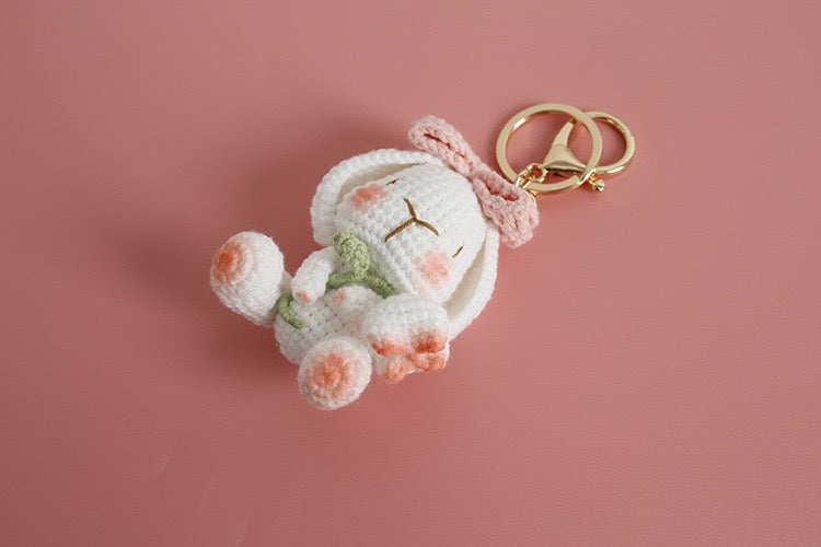 Bunny with Tulip Keychain