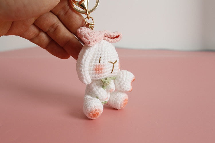 Bunny with Tulip Keychain