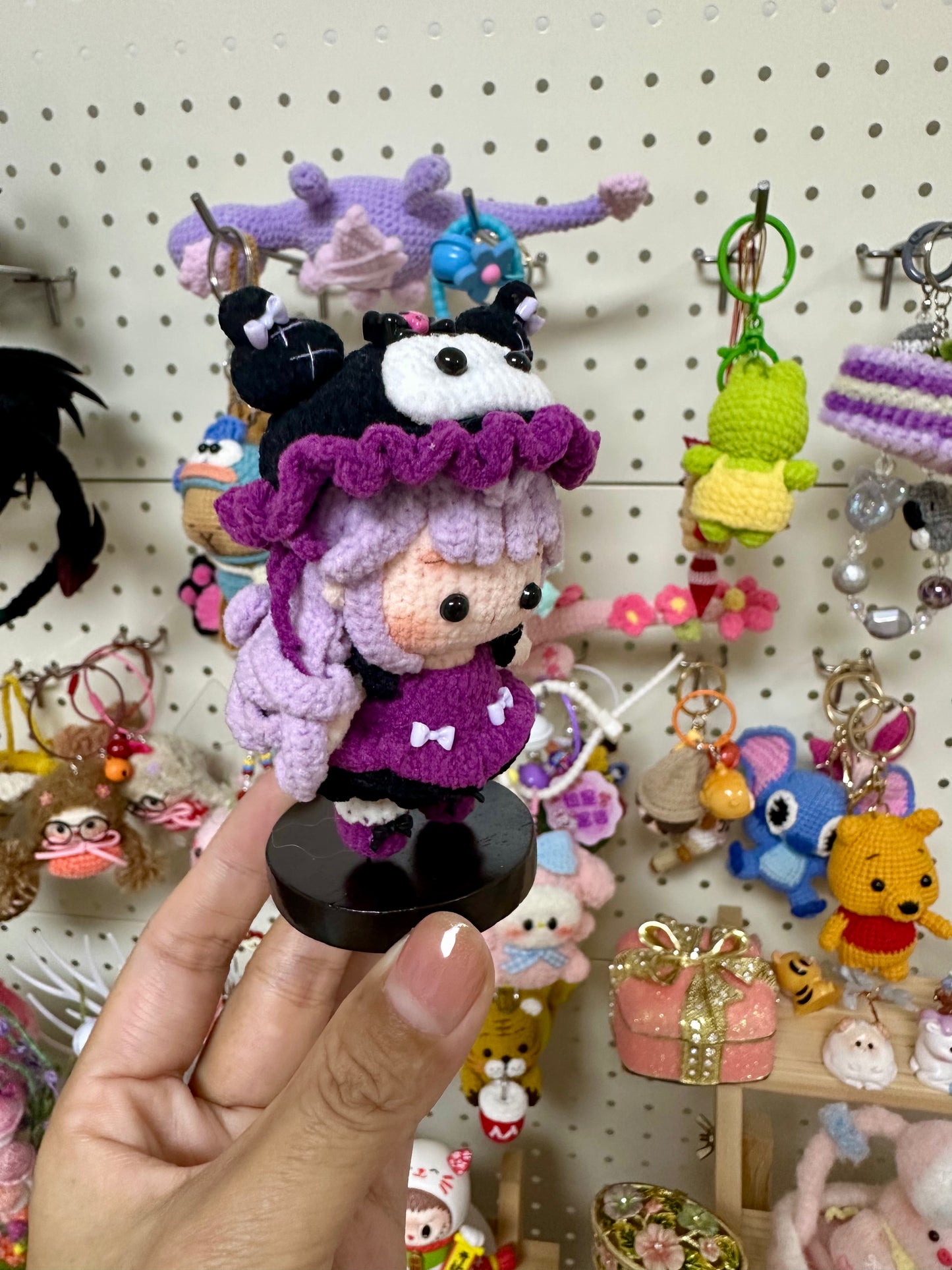 Crochet Mini Girl/Kuromi/Magnetic(7.5 cm/3 inch)