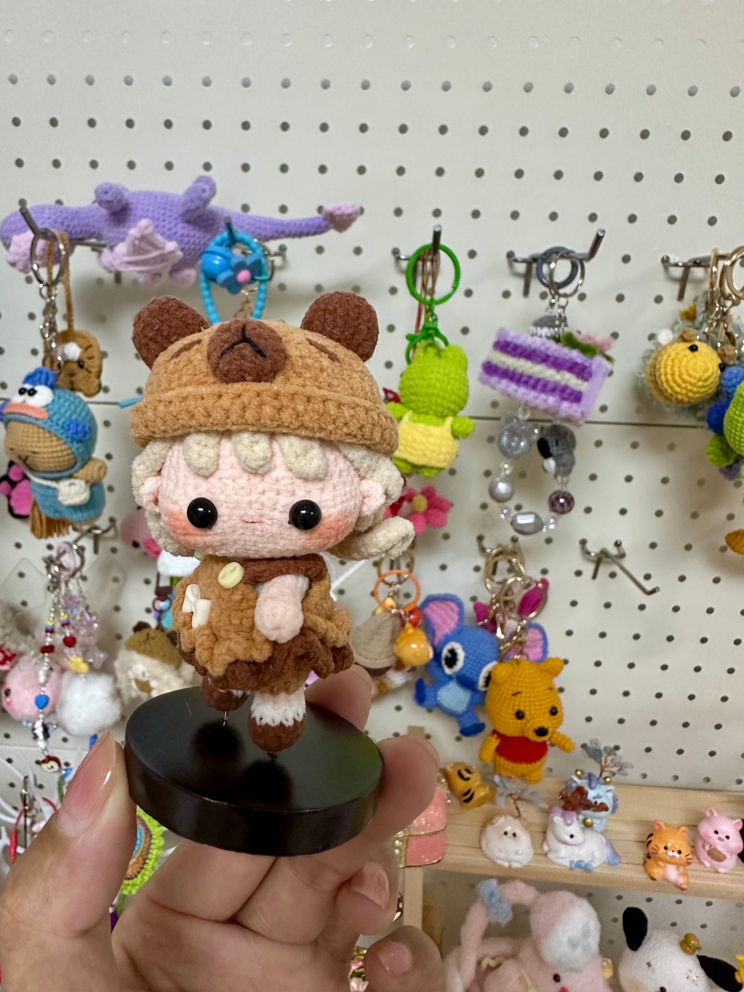 Crochet Mini Girl/Capybara/Magnetic(7.5 cm/3 inch)