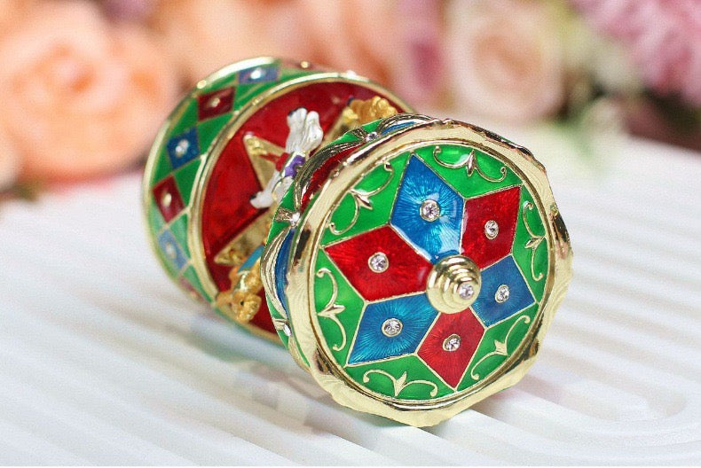 Hand Enameled Music Box- Carousel(5*8 cm/2*3.1 inch;0.28 kg/9.9 oz)