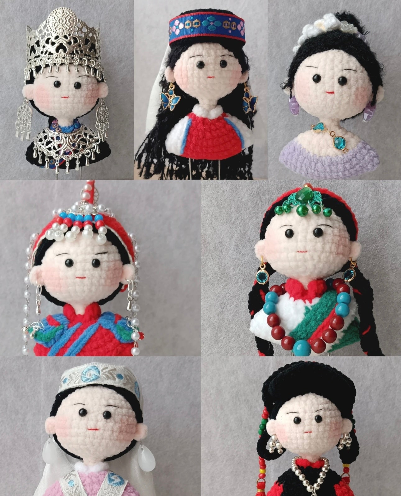 Crochet Minority Girl(8 cm/3.1 inch)