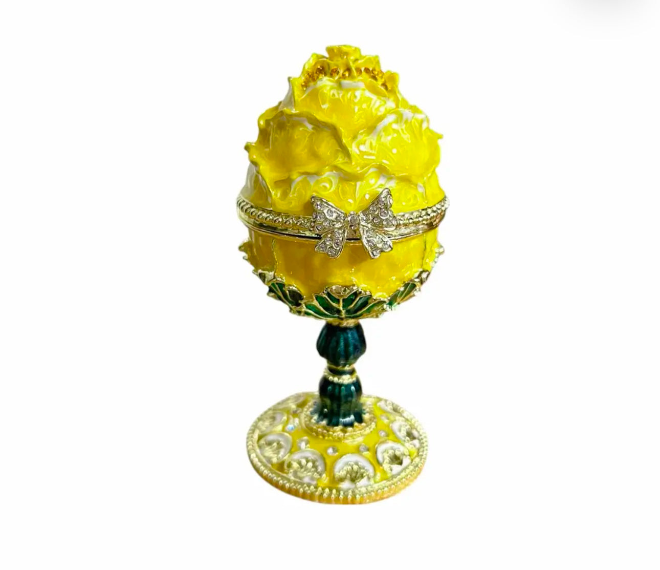 Hand Enameled Jewelry Box- Faberge Egg(13*6*6 cm/5.1*2.4*2.4 inch;0.427 kg/15.1 oz)