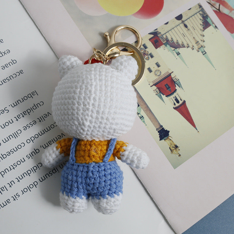 HelloKitty with Blue Suspender Trousers Keychain