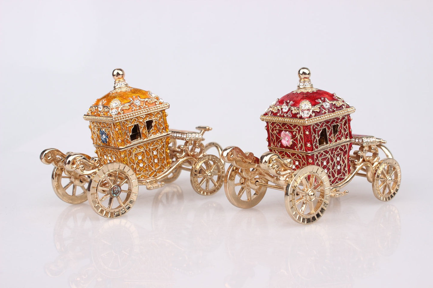 Hand Enameled Jewelry Box- Carriage(11.5*8 cm/4.5*3.1 inch;0.3 kg/10.1 oz)