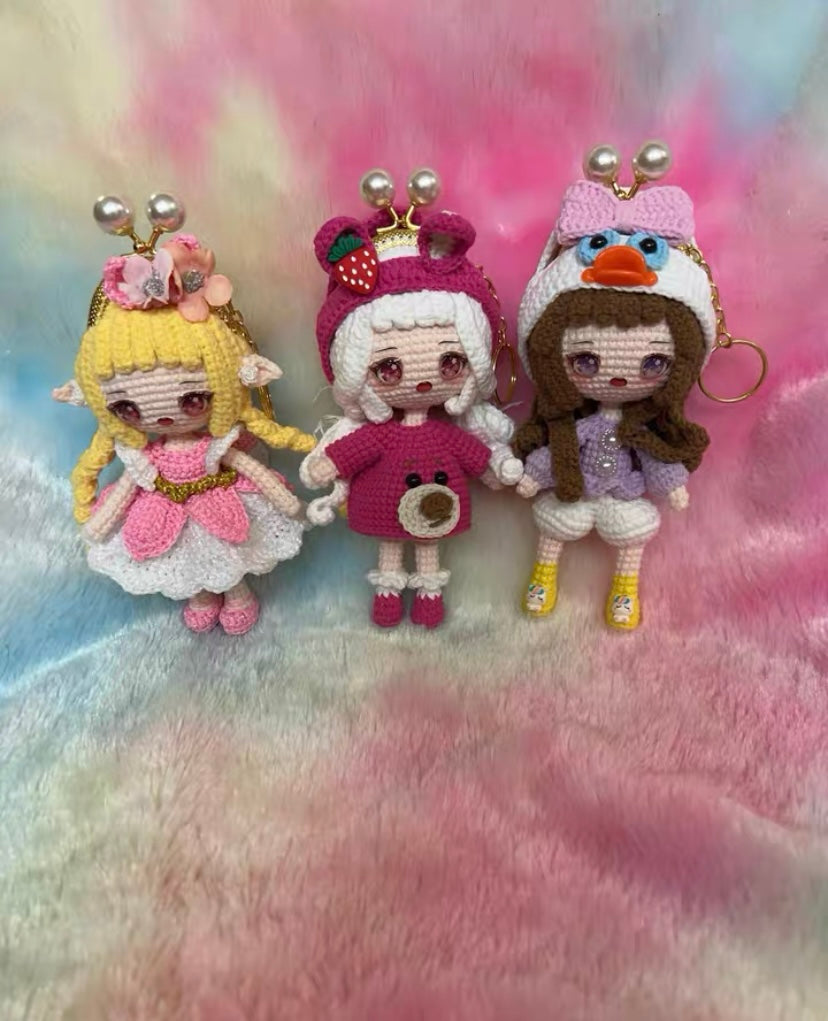 Crochet Doll/Bag(18 cm/7.1 inch)