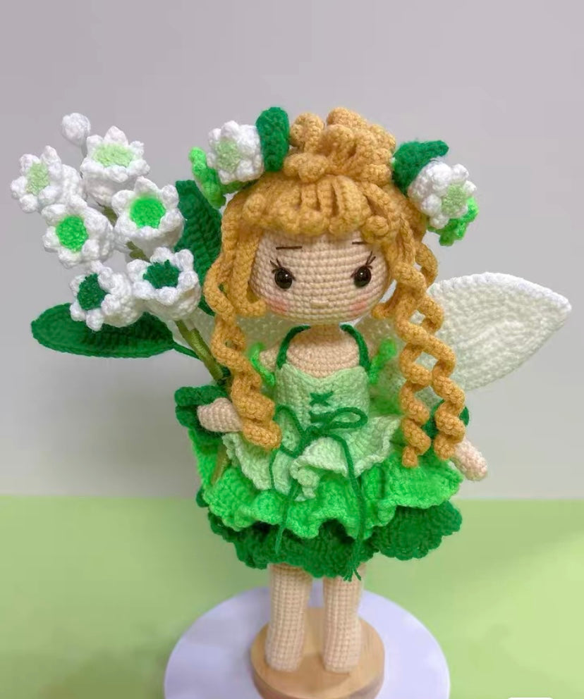 Crochet Fairy/Flower(21 cm/8.3 inch)