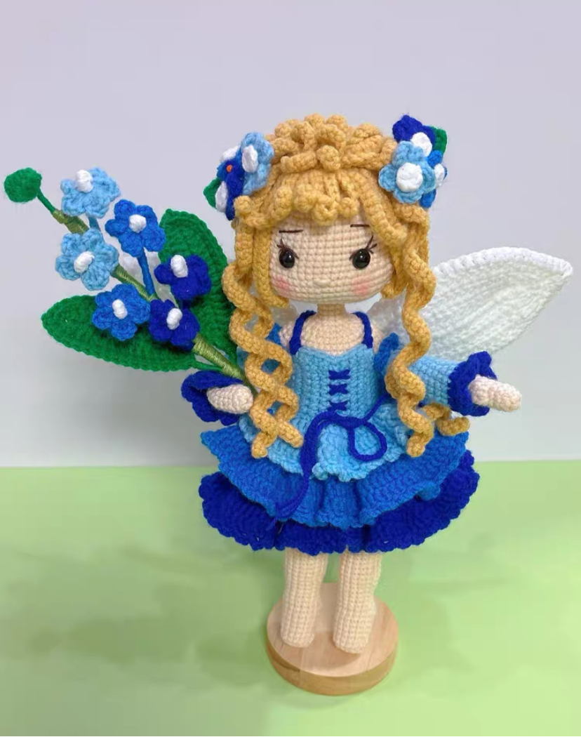 Crochet Fairy/Flower(21 cm/8.3 inch)