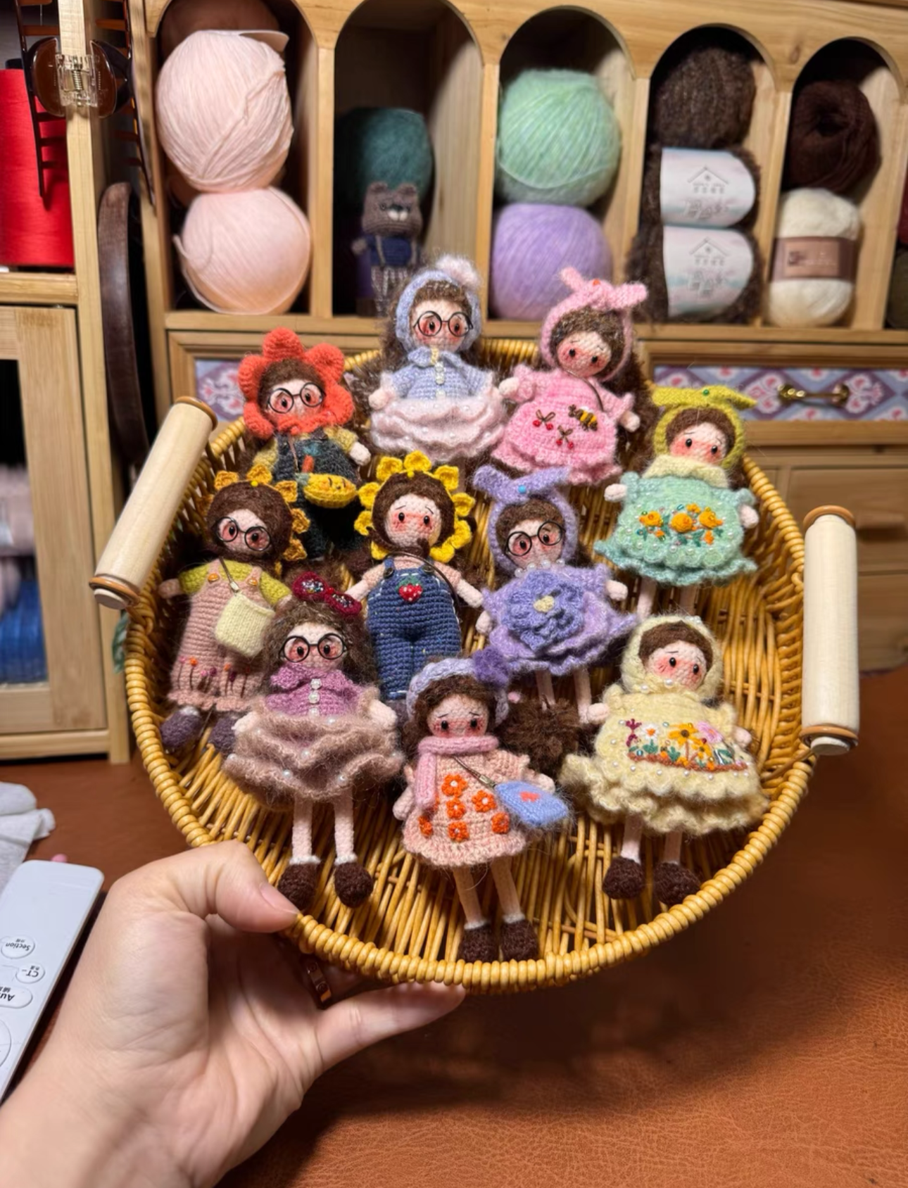 Crochet Mini Girl/Artificial Mink(10 cm/3.9 inch)