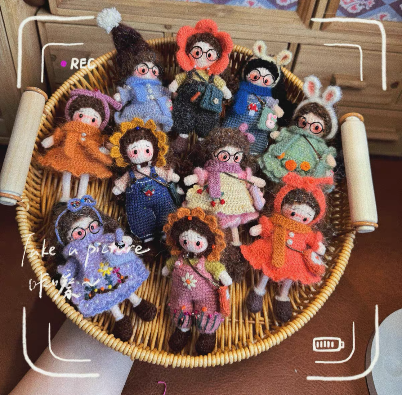 Crochet Mini Girl/Artificial Mink(10 cm/3.9 inch)