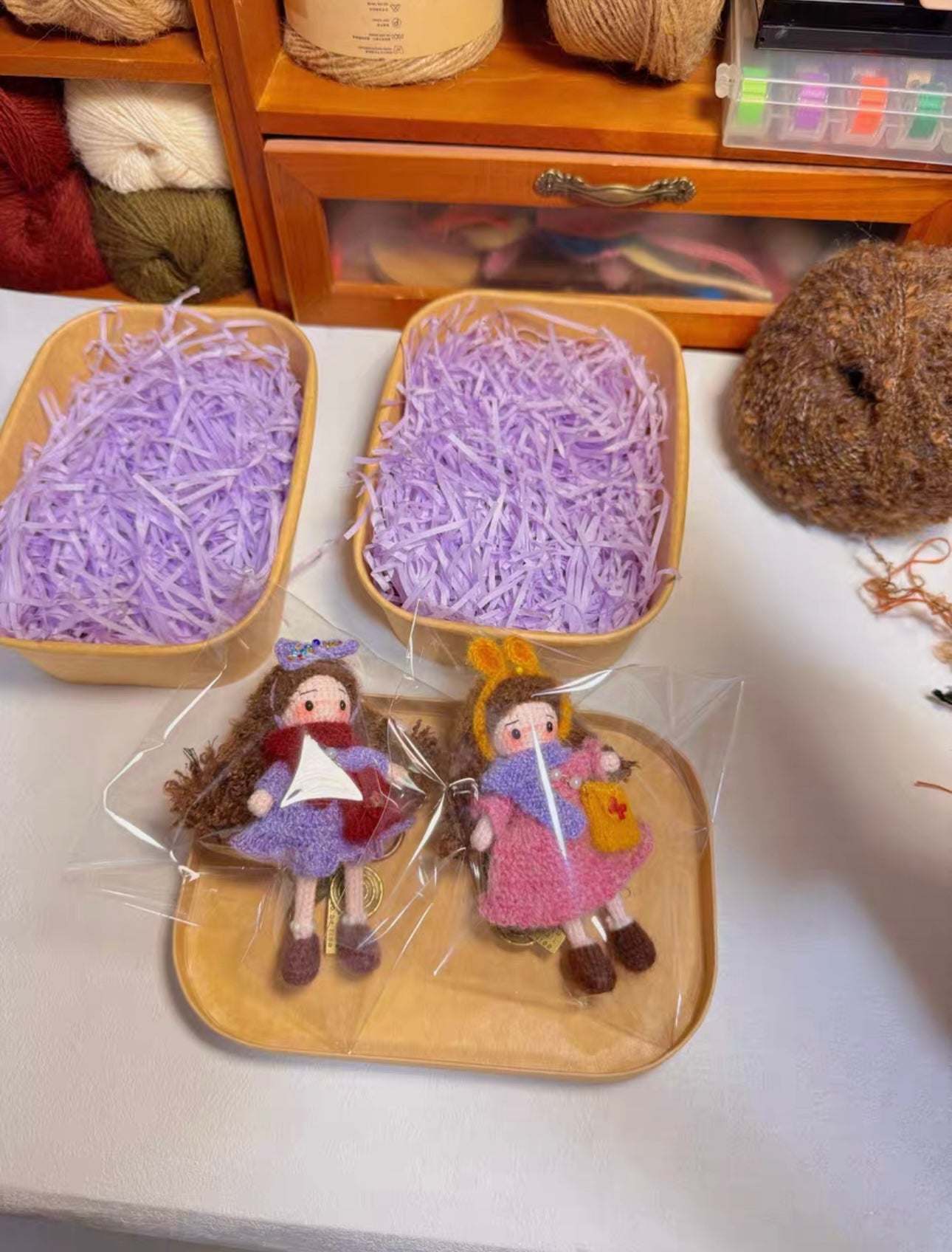 Crochet Mini Girl/Artificial Mink(10 cm/3.9 inch)