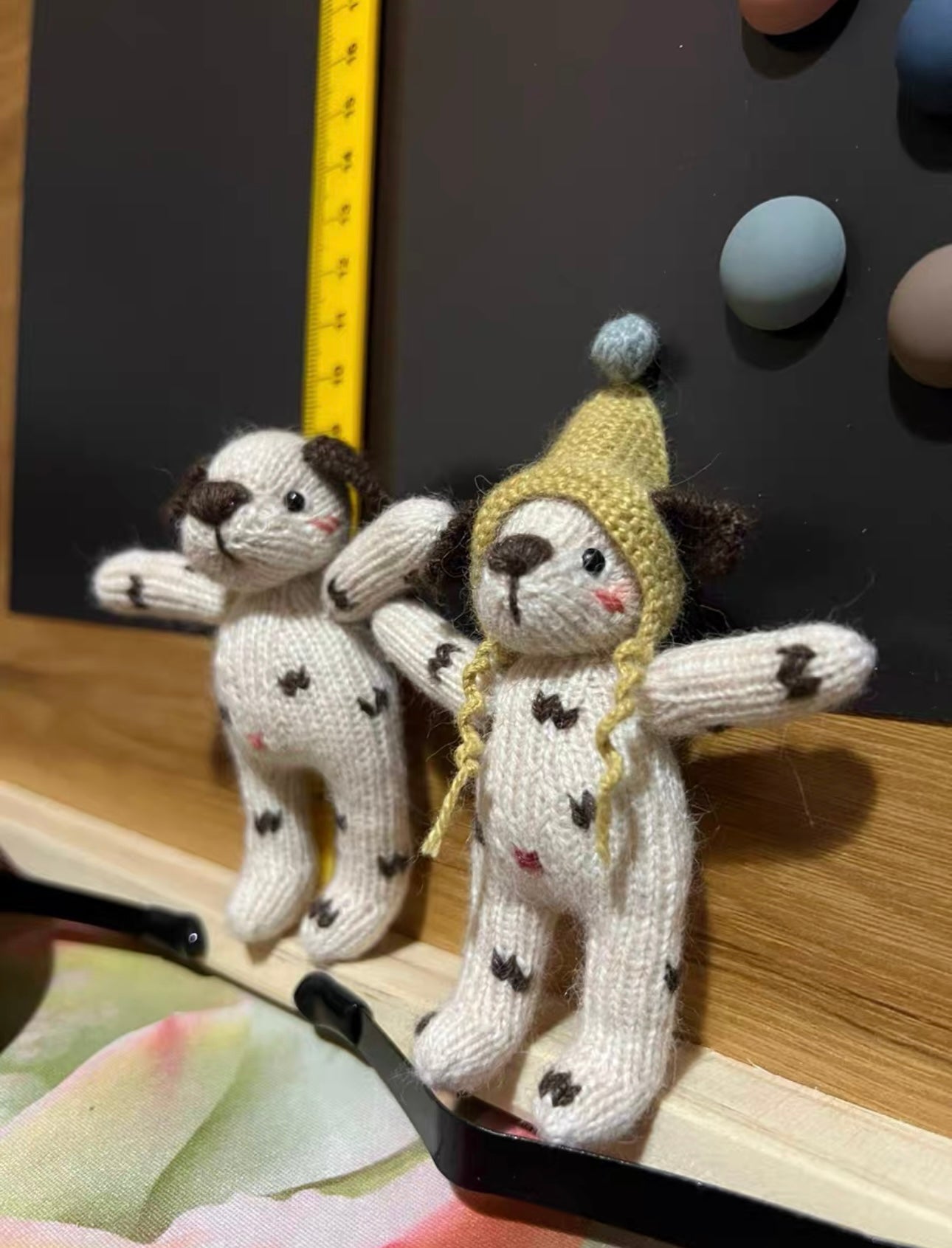 Knitted Spotted Dog(8 cm/3.1 inch)