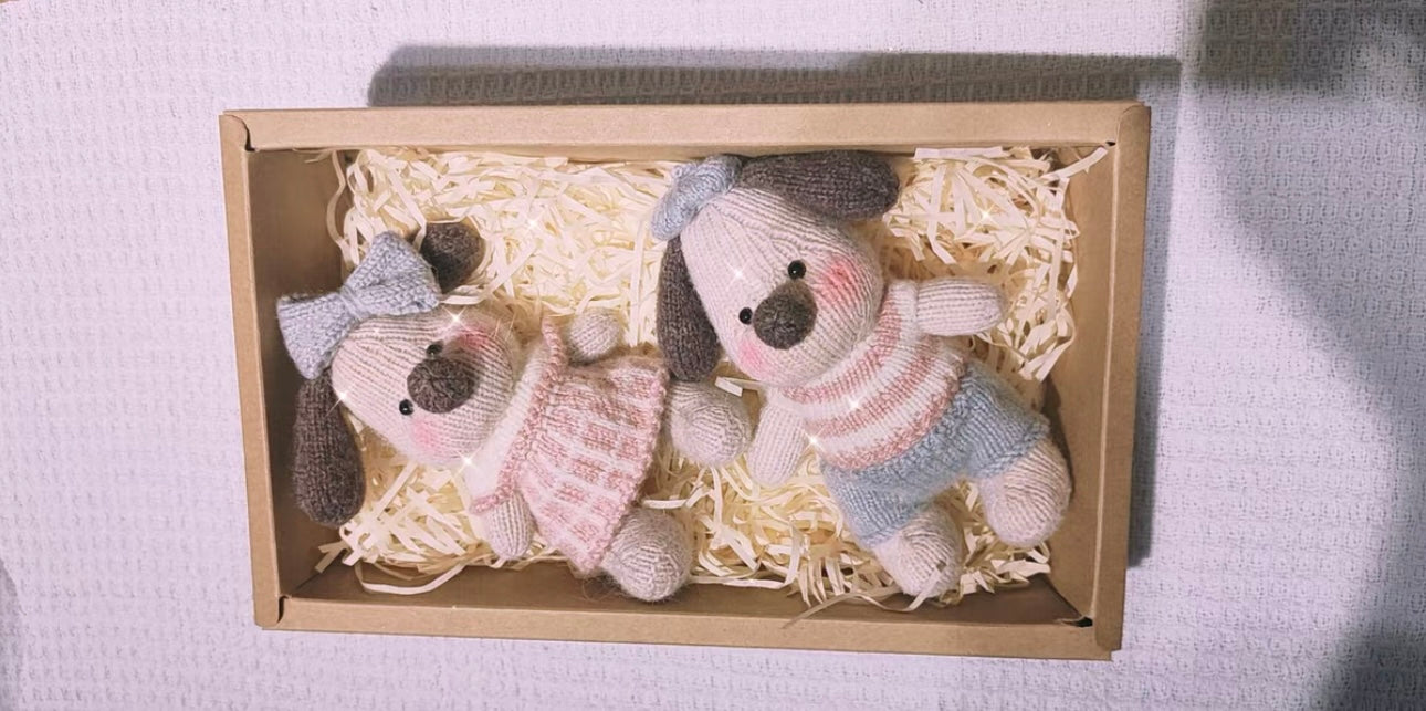 Knitted Dog(Small:10 cm/3.9 inch;Big:13 cm/5.1 inch)
