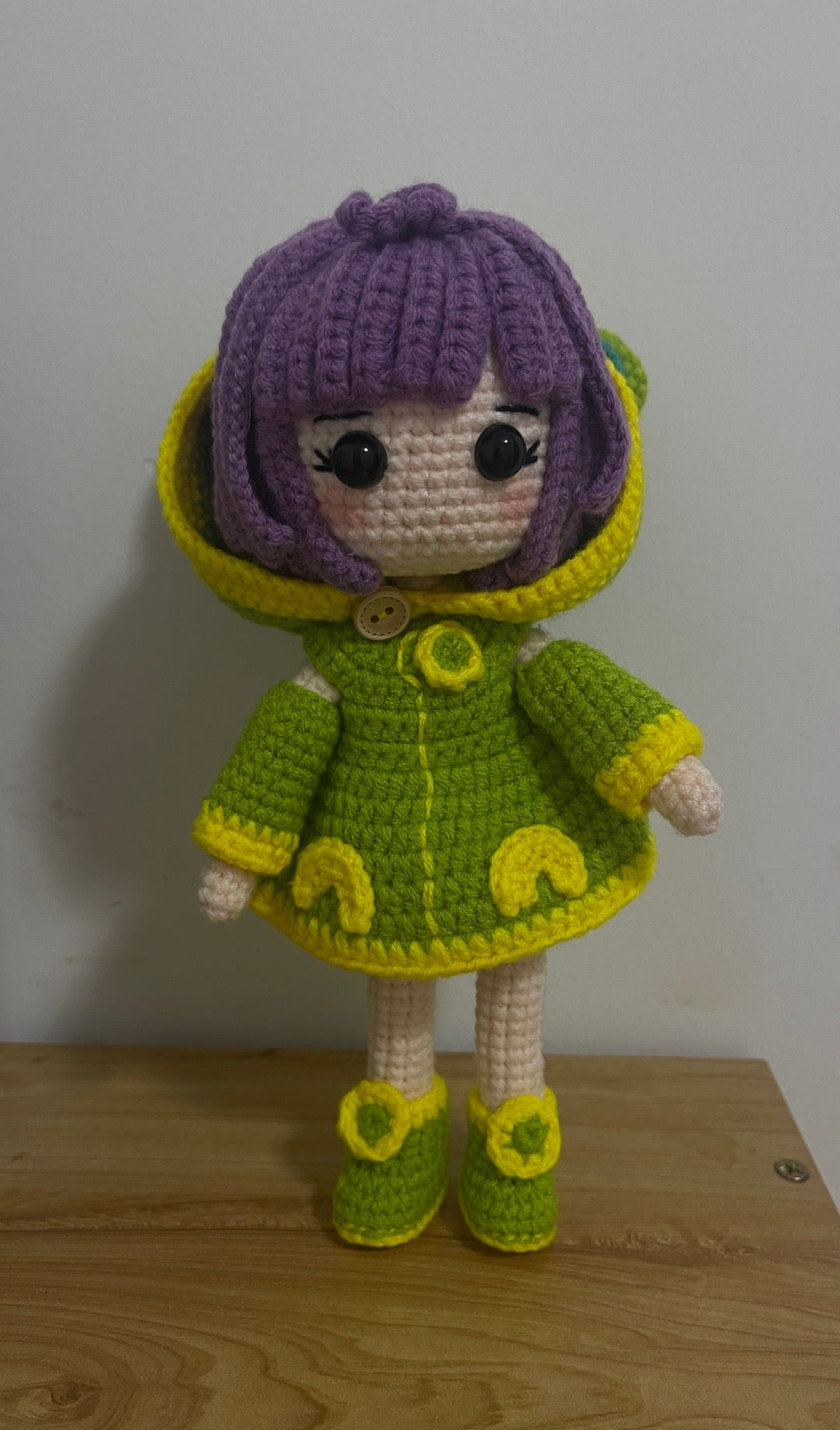 Crochet Doll/Frog/Girl(25 cm/9.8 inch)