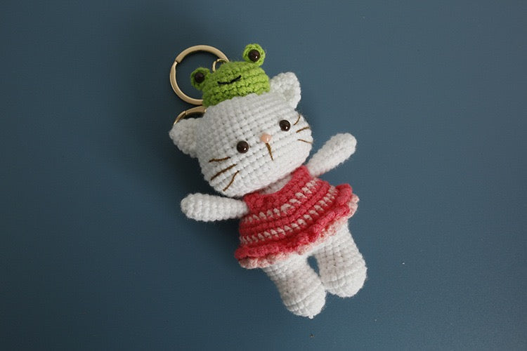 Hello Kitty/Cat with Frog Hat(11 cm/4.3 inch)