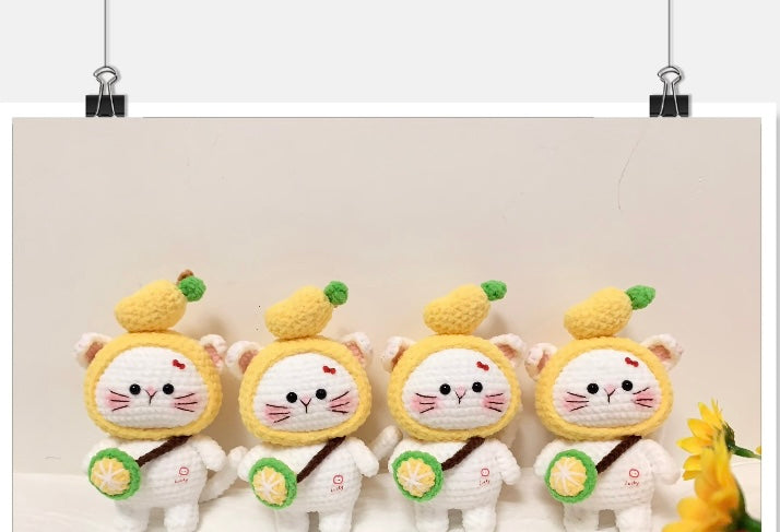 Crochet Cat with Fruit Bag
