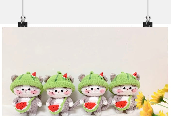 Crochet Cat with Fruit Bag