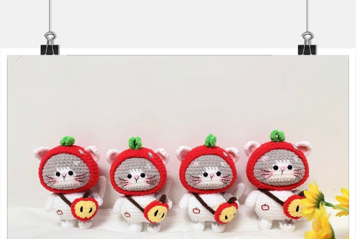 Crochet Cat with Fruit Bag