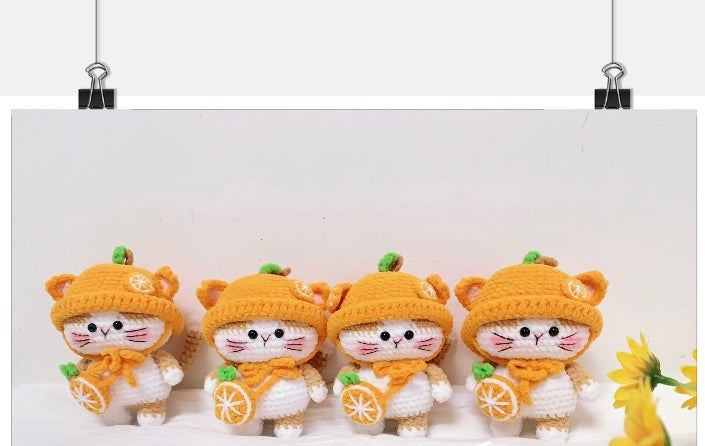Crochet Cat with Fruit Bag