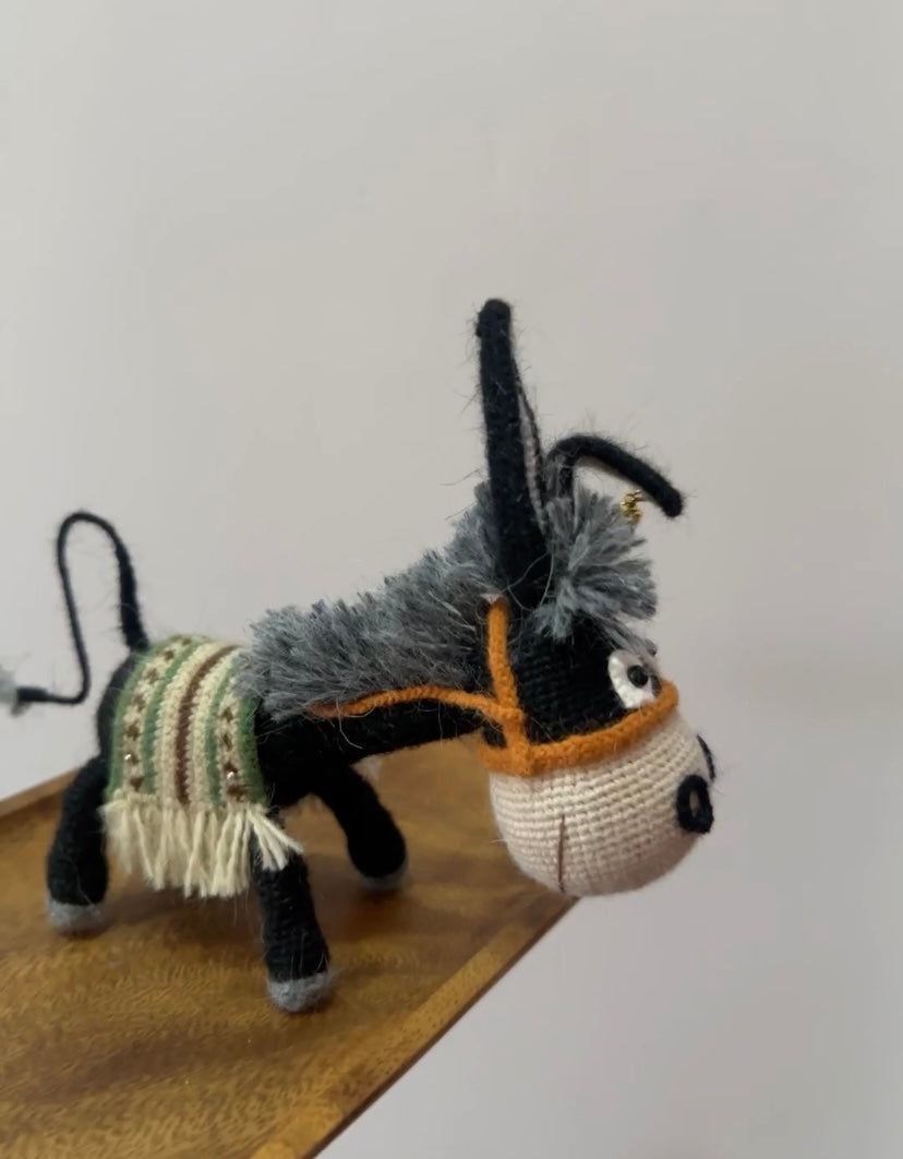 Crochet Donkey/Artificial Mink/17~27(including tail) cm/6.7~10.6(including tail) inch