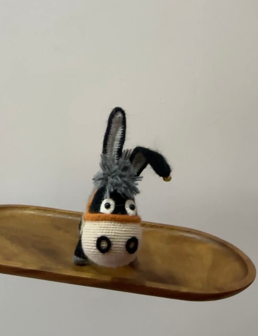 Crochet Donkey/Artificial Mink/17~27(including tail) cm/6.7~10.6(including tail) inch