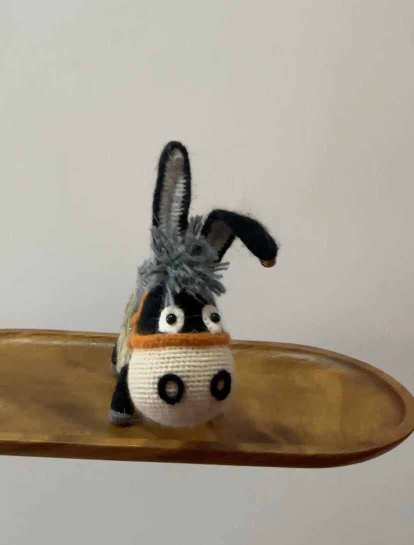 Crochet Donkey/Artificial Mink/17~27(including tail) cm/6.7~10.6(including tail) inch
