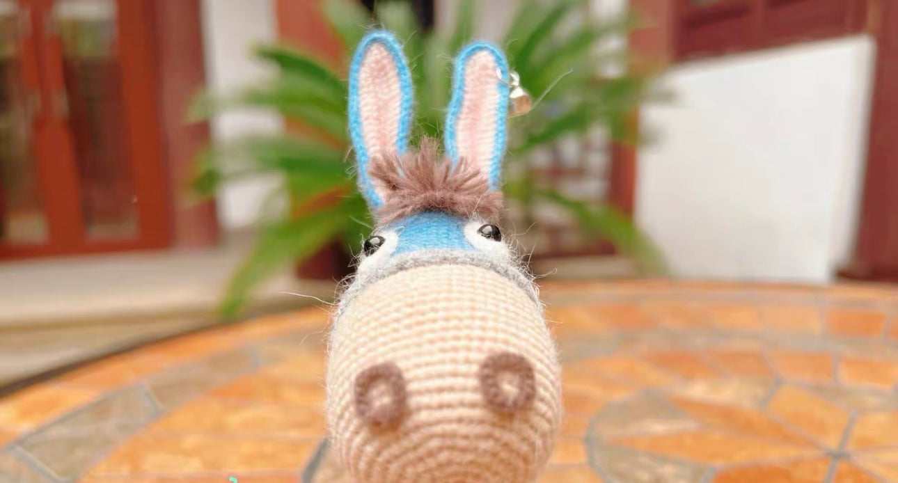 Crochet Donkey/Artificial Mink/17~27(including tail) cm/6.7~10.6(including tail) inch