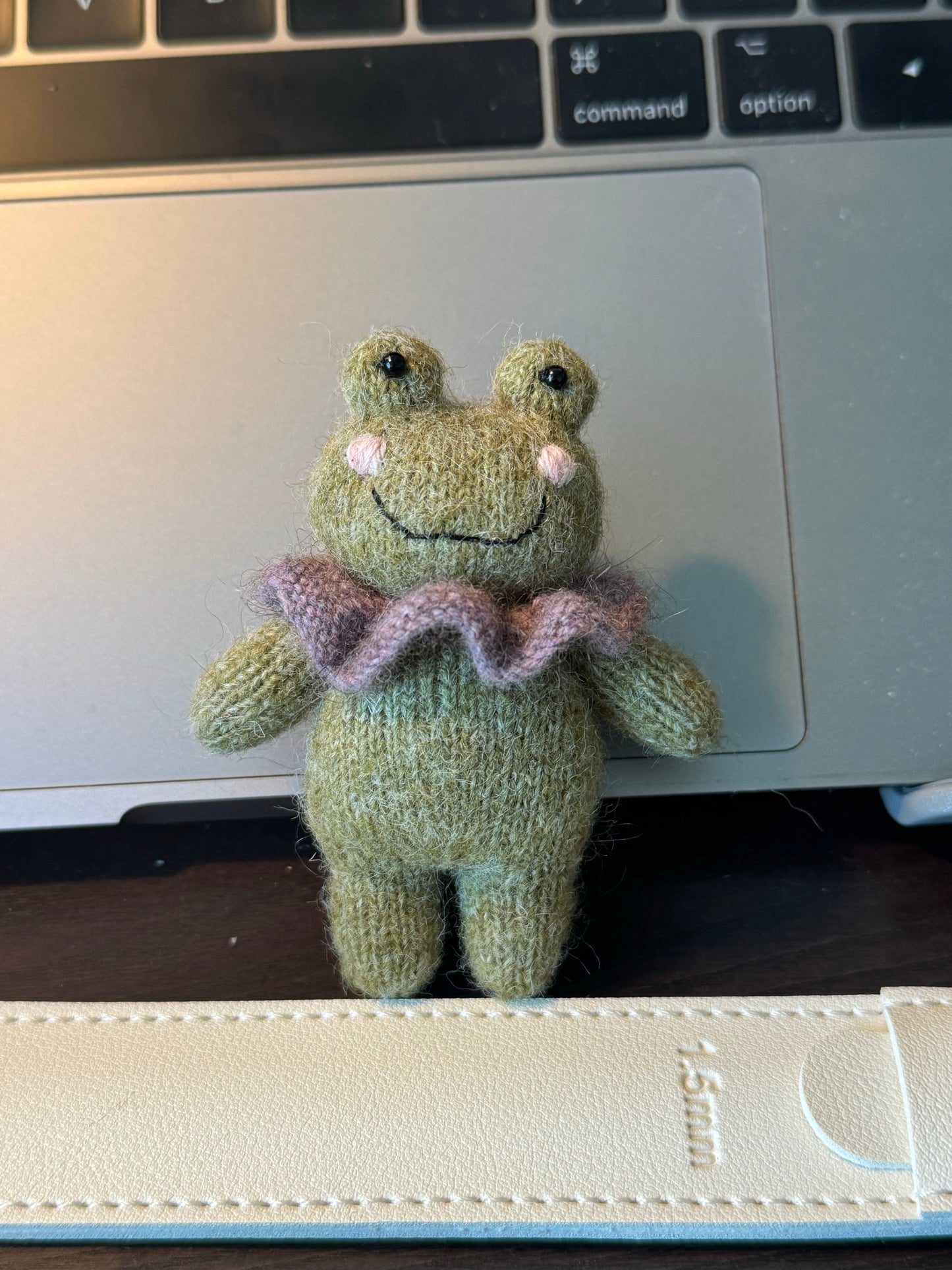 Knitted Frog with Scarf(8 cm/3.1 inch)