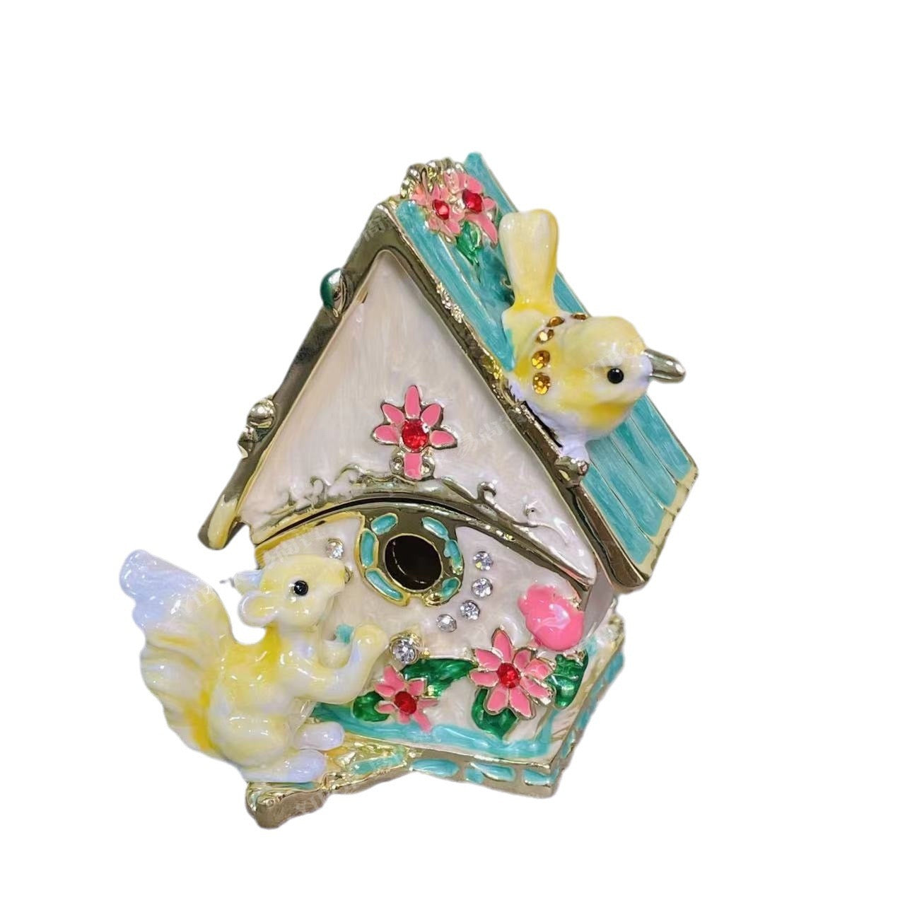 Hand Enameled Jewelry Box- Squirrel(5.5*5*7 cm/2.2*2*2.8 inch;0.23 kg/8.1 oz)