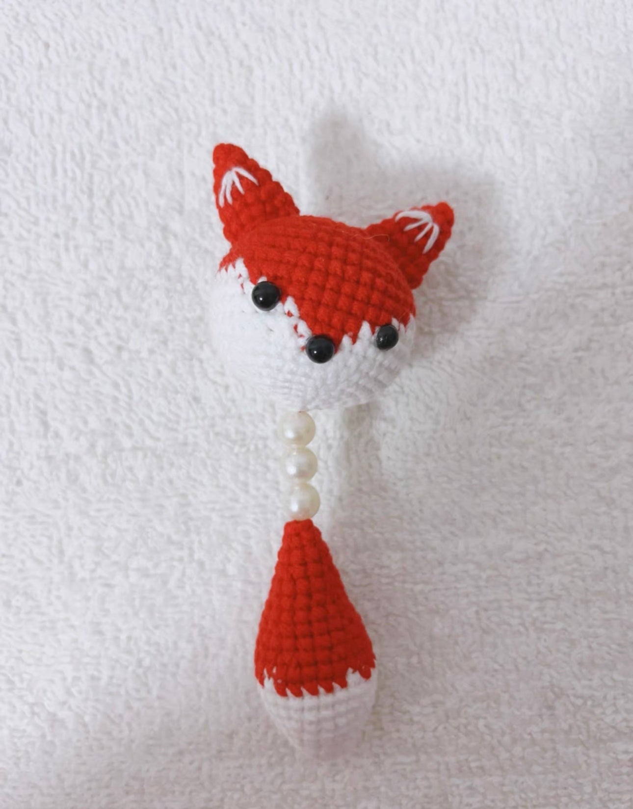Crochet Fox with Pearls