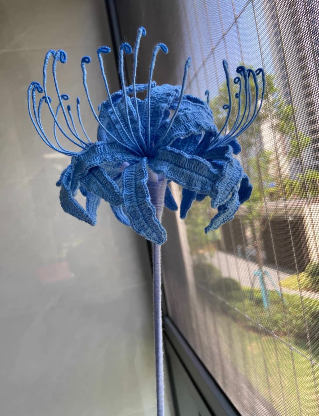 Spider Lily with Long Stem/Lace Cotton(5 flower/30 petals)