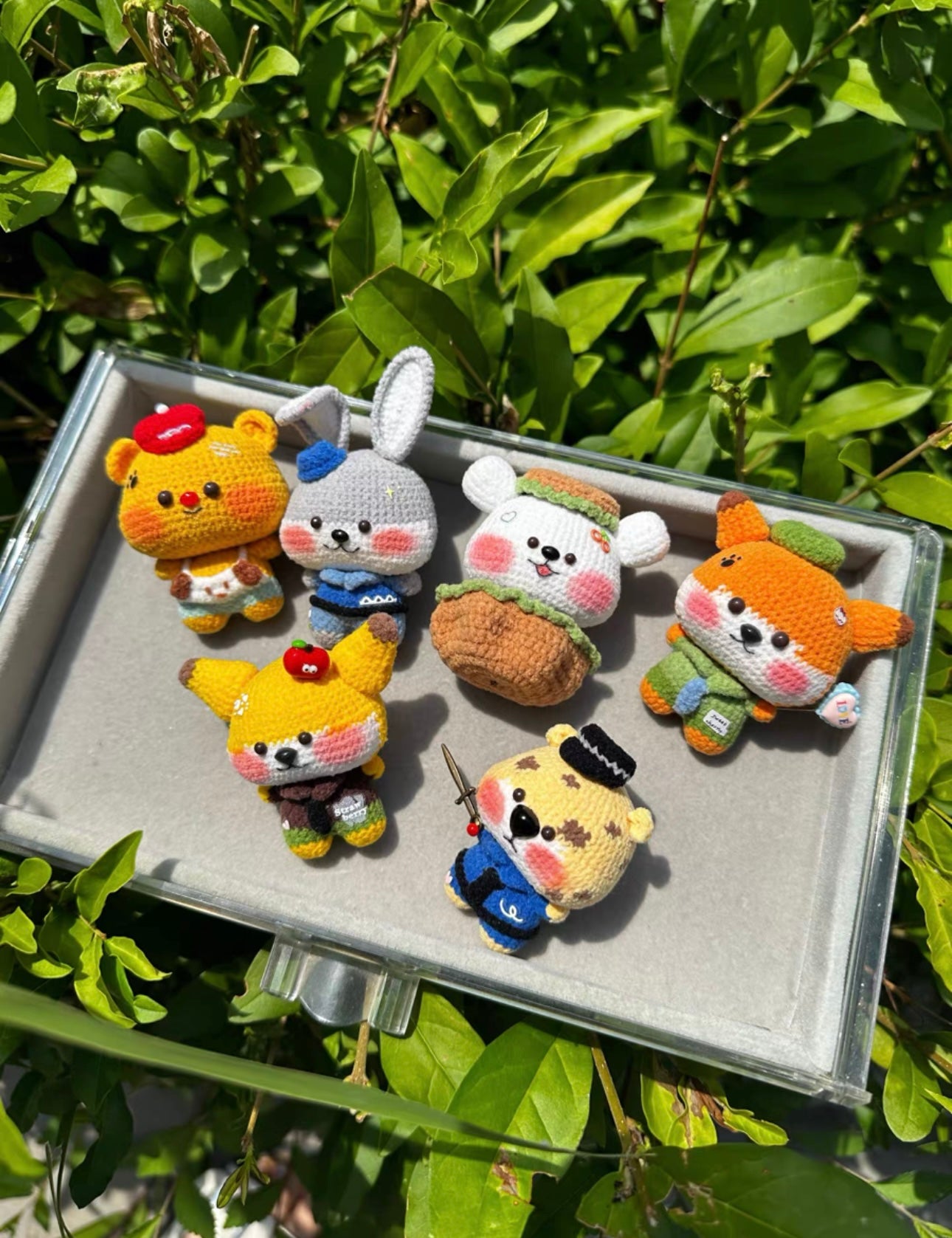 Crochet Mini Animals/Stitch/Tigger/Judy Bunny/Fox/Benjamin Leopard/Dog/Giraffe/Milk Cow/Koala/WinnieThePool/Pig/Bear/Capybara(5 cm/1.9 inch)