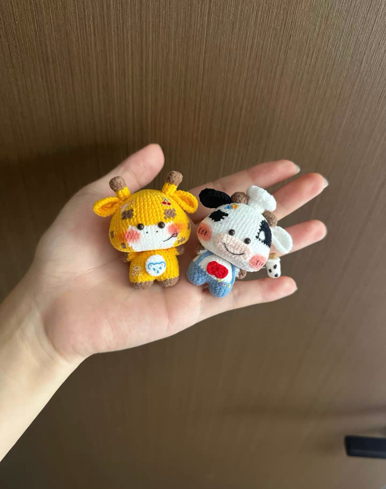 Crochet Mini Animals/Stitch/Tigger/Judy Bunny/Fox/Benjamin Leopard/Dog/Giraffe/Milk Cow/Koala/WinnieThePool/Pig/Bear/Capybara(5 cm/1.9 inch)