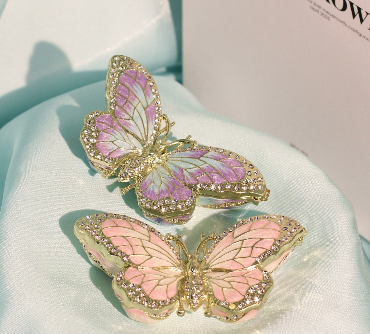 Hand Enameled Jewelry Box- Butterfly(10*5.5*2.5 cm/3.9*2.2*1 inch;0.205 kg/7.2 oz)