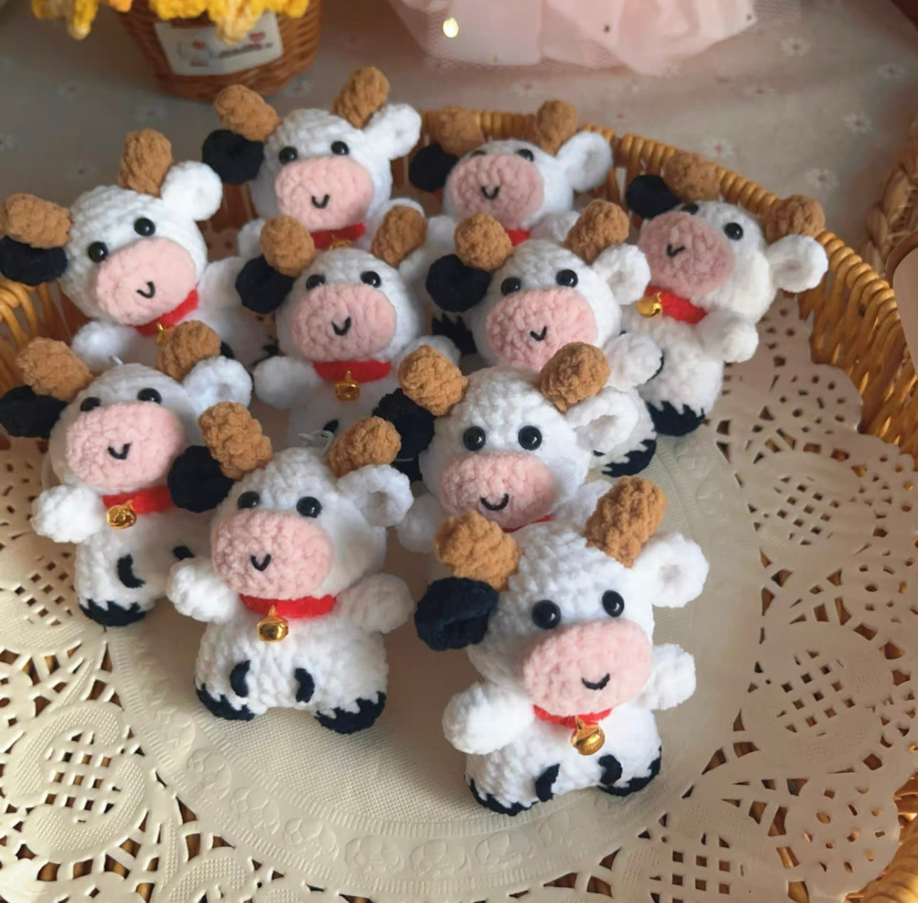 Crochet Frog/Panda/Milk Cow(7 cm/2.8 inch)