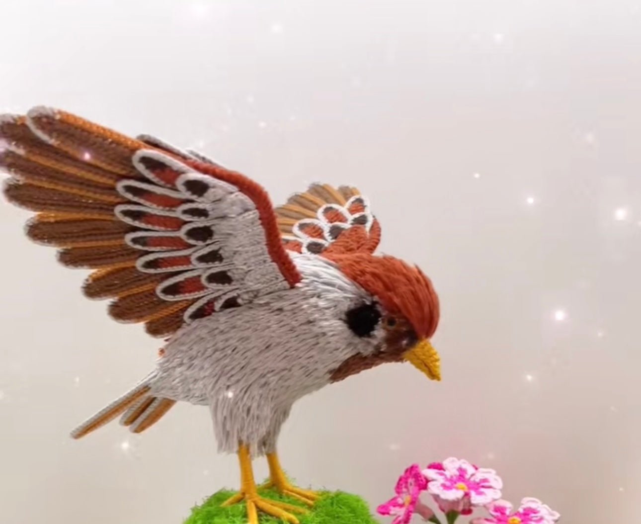 Crochet Bird- Hollow Cotton