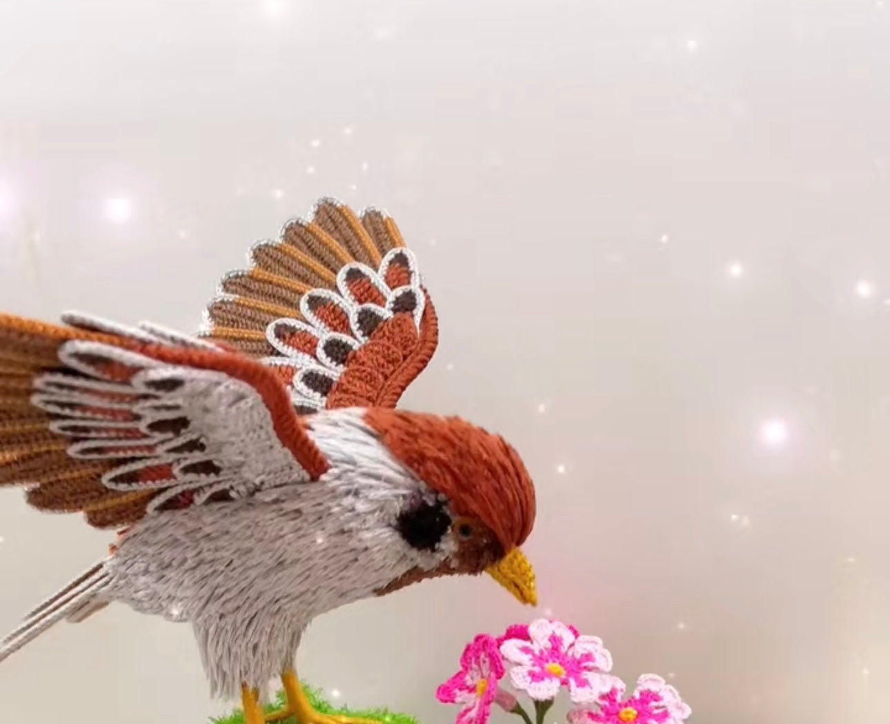 Crochet Bird- Hollow Cotton
