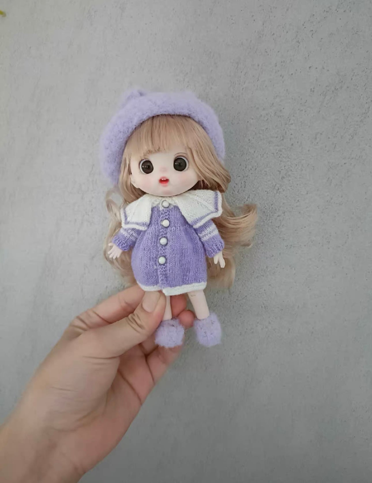 Doll with Knitted Outfit(11 cm/4.3 inch)