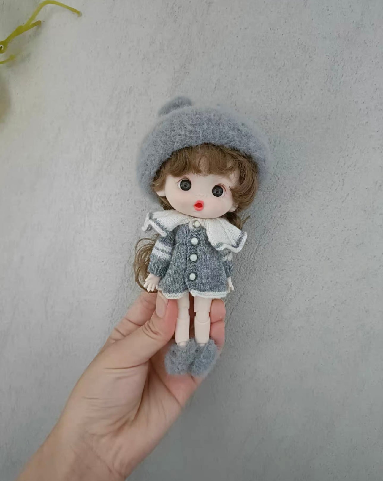 Doll with Knitted Outfit(11 cm/4.3 inch)