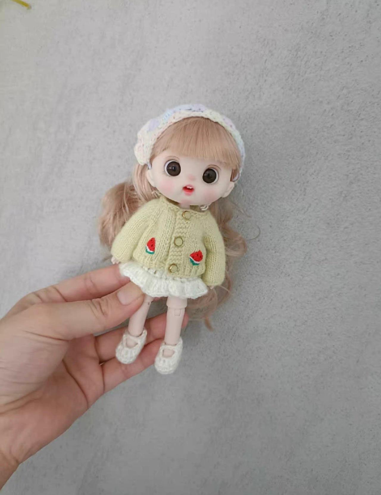 Doll with Knitted Outfit(11 cm/4.3 inch)