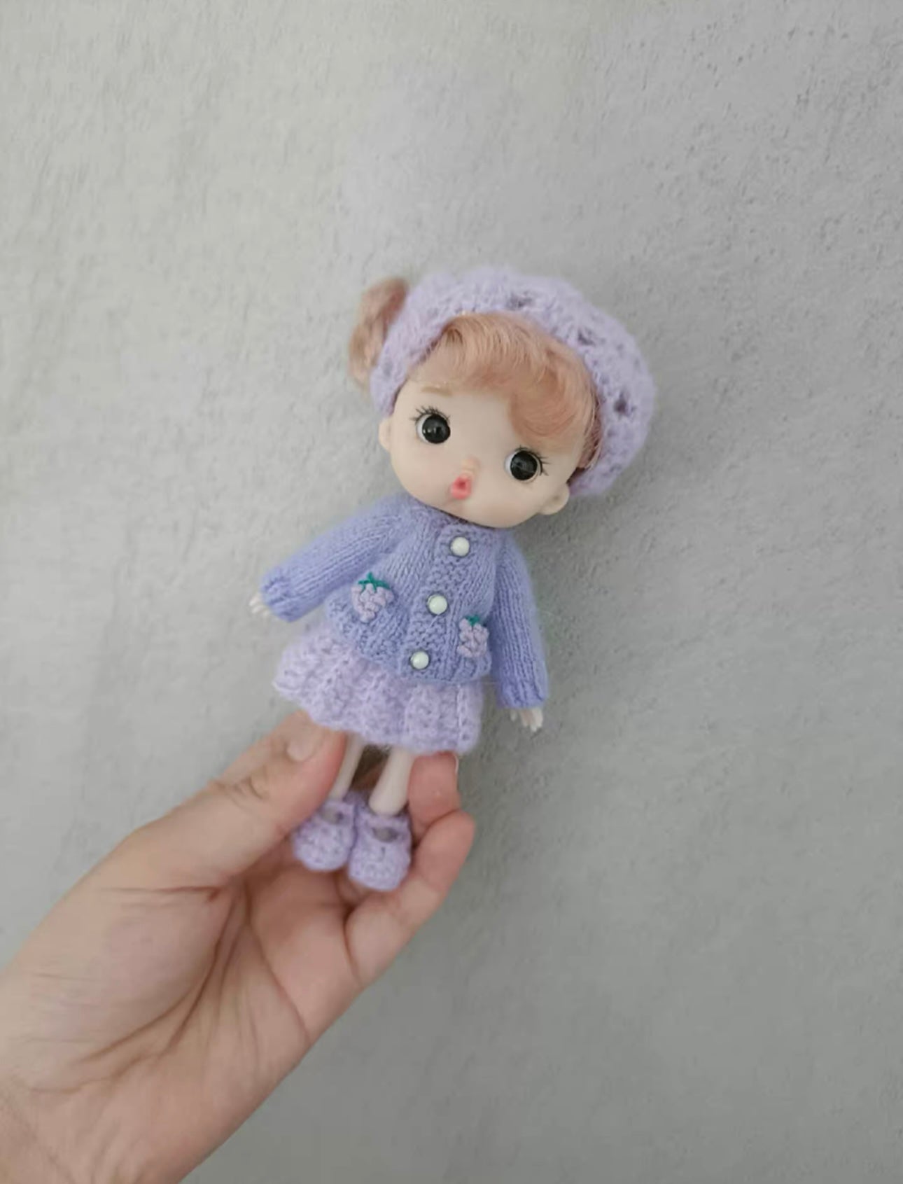 Doll with Knitted Outfit(11 cm/4.3 inch)